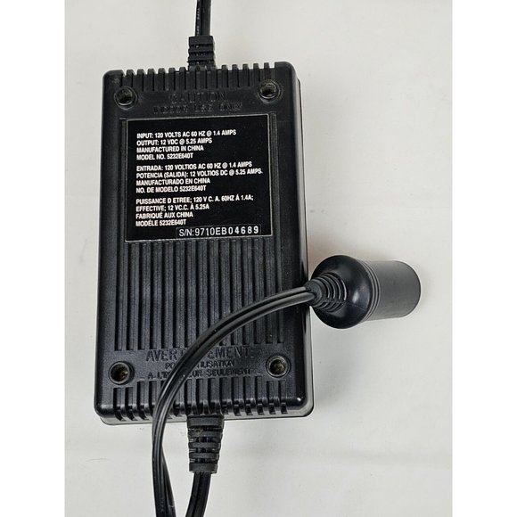 Coleman Electric Coolers Power Supply 12 Volt‎ Plug 5232E640T Adapter w/ Cord - Picture 5 of 7